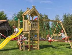 Jungle Gym Teepee, leikkitorni, keinuteline sekä liukumäki