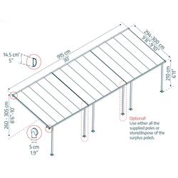 Terassikatos Feria 26,9 m2, antrasiitti Palram - Canopia