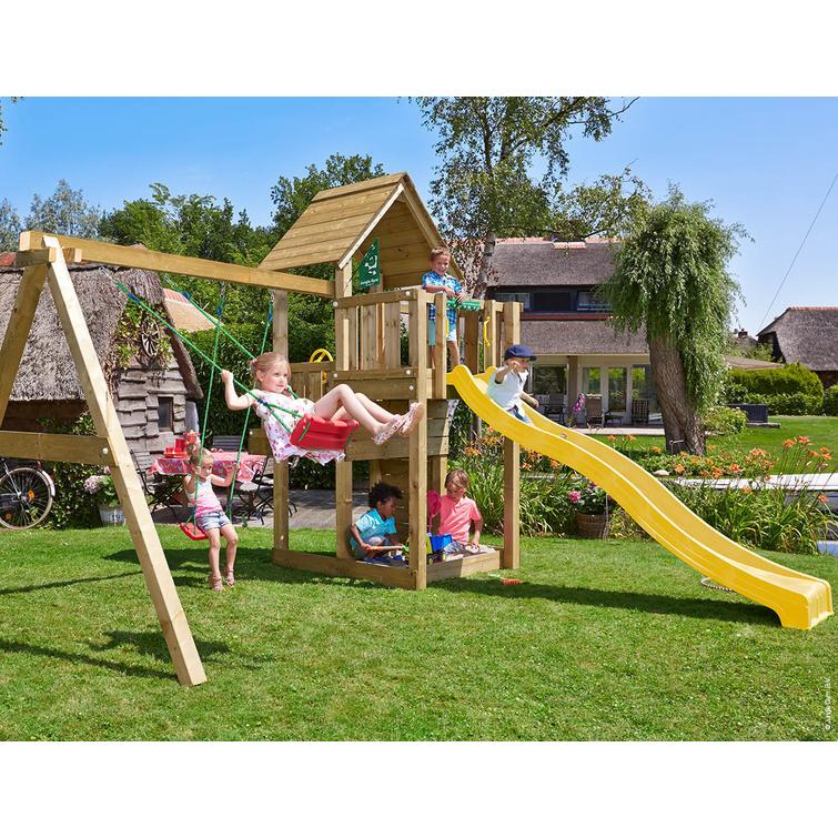 Leikkitornikokonaisuus Jungle Gym Cubby ja Swing Module X'tra sekä liukumäki