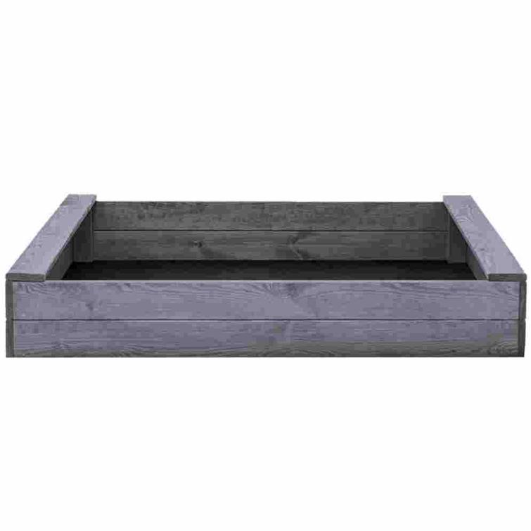 Hiekkalaatikko Slim 120 x 120 cm, pohjamaalattu harmaa NORDIC PLAY