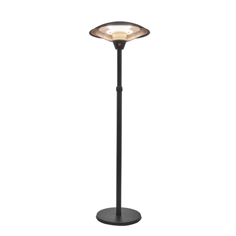 HORTUS Terrassvärmare med justerbar fot 900/1200/2100 W, HA, svart. Leverans från 25.8.