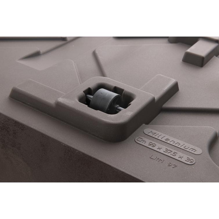 Millennium suorakaiteen muotoinen kukkalaatikko pyörillä - Brownstone P99 x L38 x K39