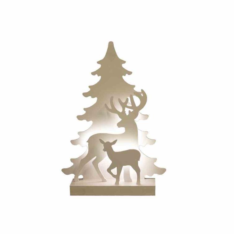 Christmas silhouette 3D LED, reindeer motif, NORDIC WINTER