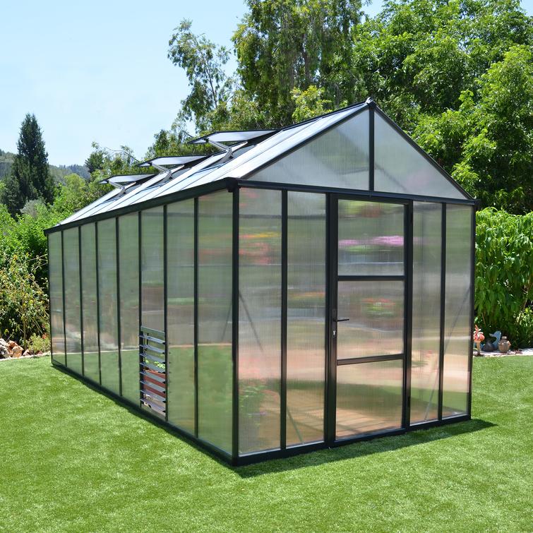 Kasvihuone Glory 12,2 m2, harmaa runko, Palram - Canopia