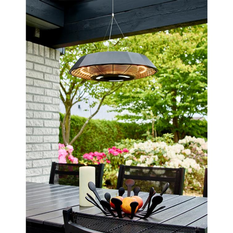 HORTUS Patio heater 211-315 hanging 2000 W, GT, Ø45cm, black.