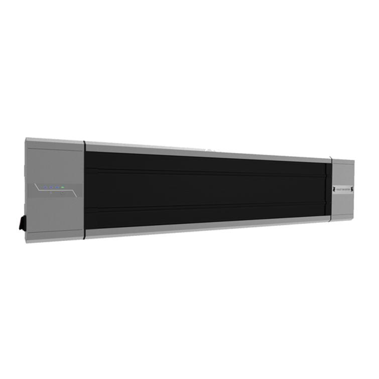 HORTUS Terassil&auml;mmitin paneelimalli 900/1800 W, 120 cm, hopea