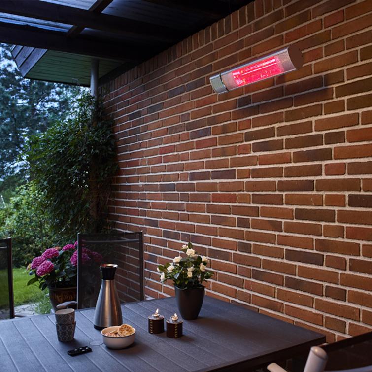 HORTUS Patio heater wall model 500/1000/1500 W, GT, 51 cm, with remote control.