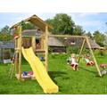 Leikkitorni Jungle Gym Sierra ja swing module + keltainen liukumäki