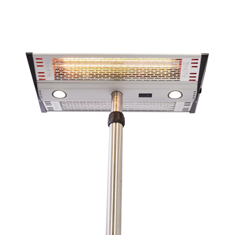 HORTUS Terassil&auml;mmitin lattiamalli 1000/2000 W, GT, hopea.