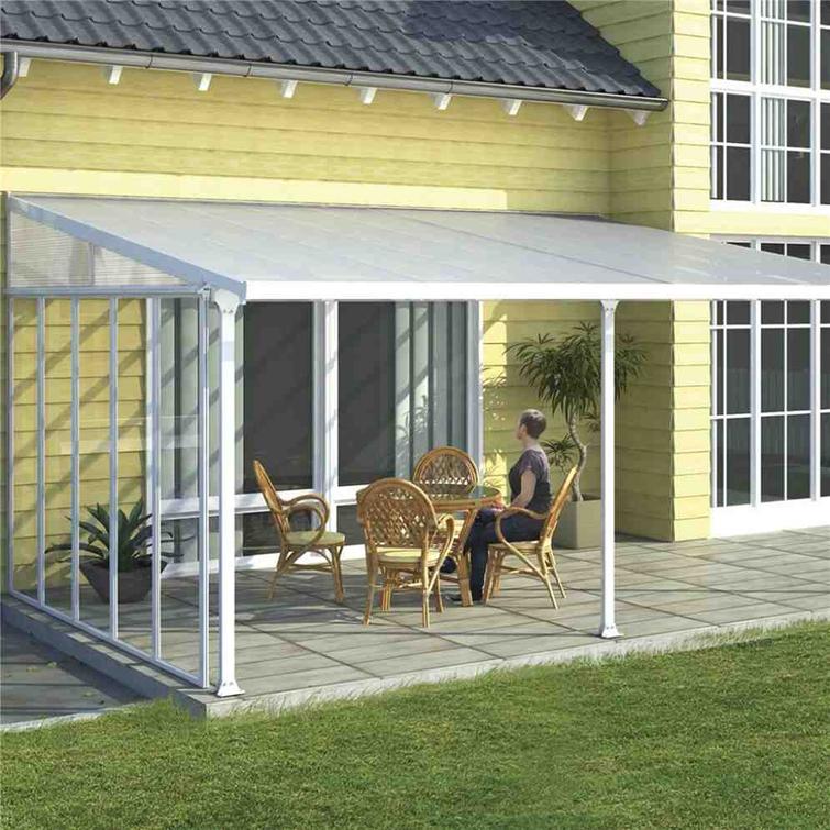 Palram Canopia Feria terassikatos 4 x 6,06m, valkoinen