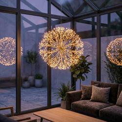 Valopallo Ø30 cm, 360 LED-valoa, kulta – NORDIC WINTER