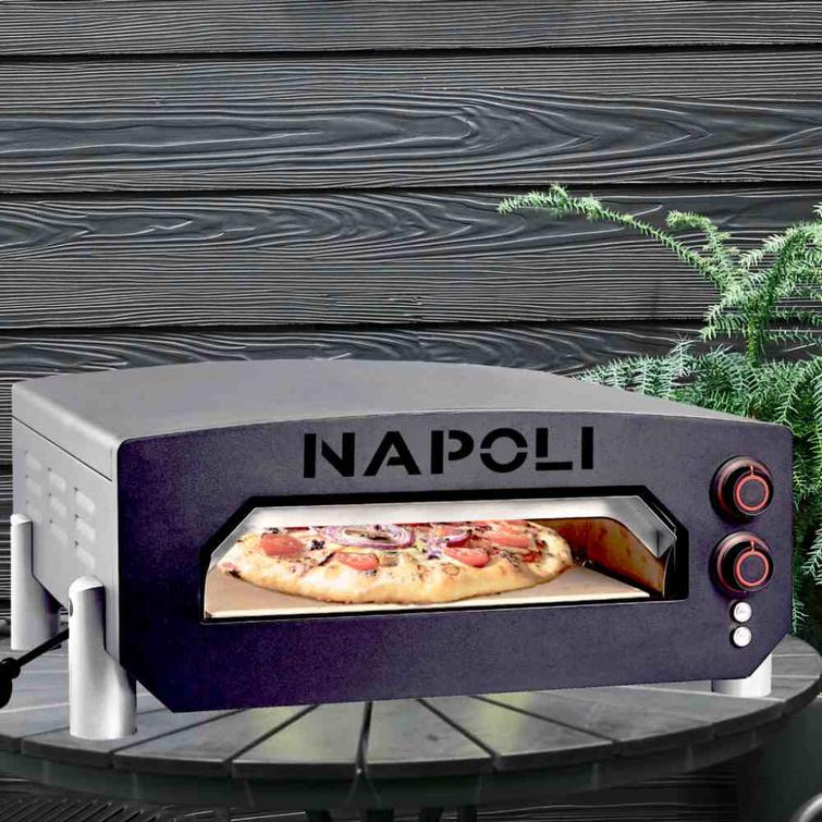 Pizzauuni Napoli 13" , sähkötoiminen sekä pöytä pyörillä. 
