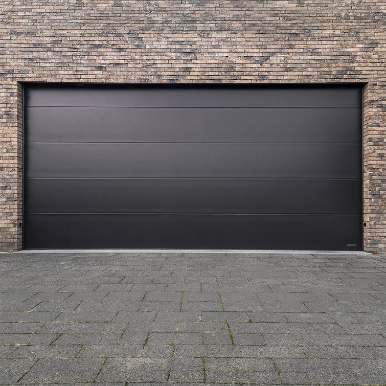 Autotallinovi 240 x 200 cm moottorilla, musta NORDIC HOME