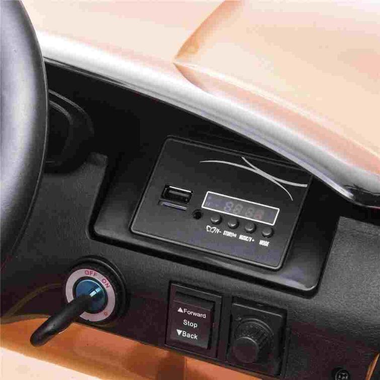 Elbil McLaren GT 12V4.5AH, EVA-d&auml;ck, l&auml;ders&auml;te, BT, spraym&aring;lad kopparf&auml;rgad NORDIC PLAY