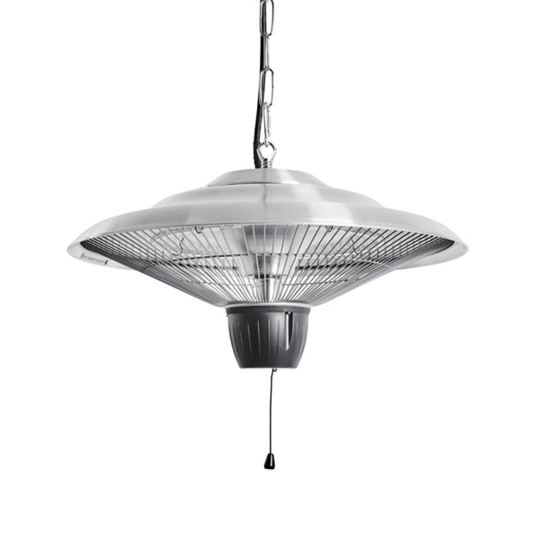 HORTUS Terassilämmitin ripustettava 1500 W, HA, Ø42 cm, hopea.