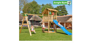 Jungle Gym Shelter leikkitornikokonaisuus ja Swing Module X'tra sekä liukumäki